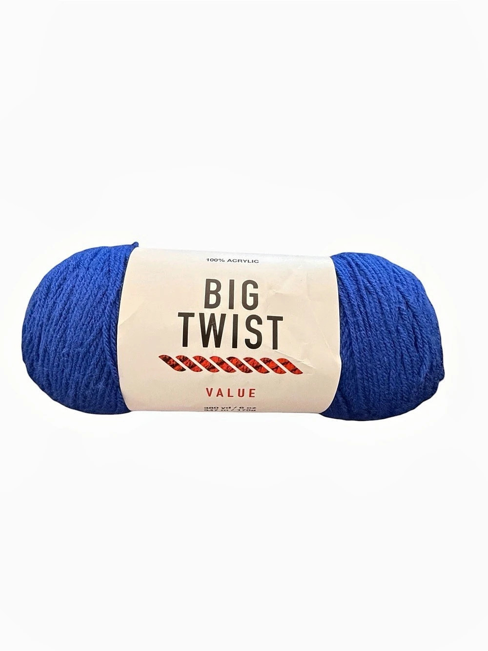 Big Twist Yarn Skein Medium 4 Worsted Varsity Blue Acrylic 6.2 Oz